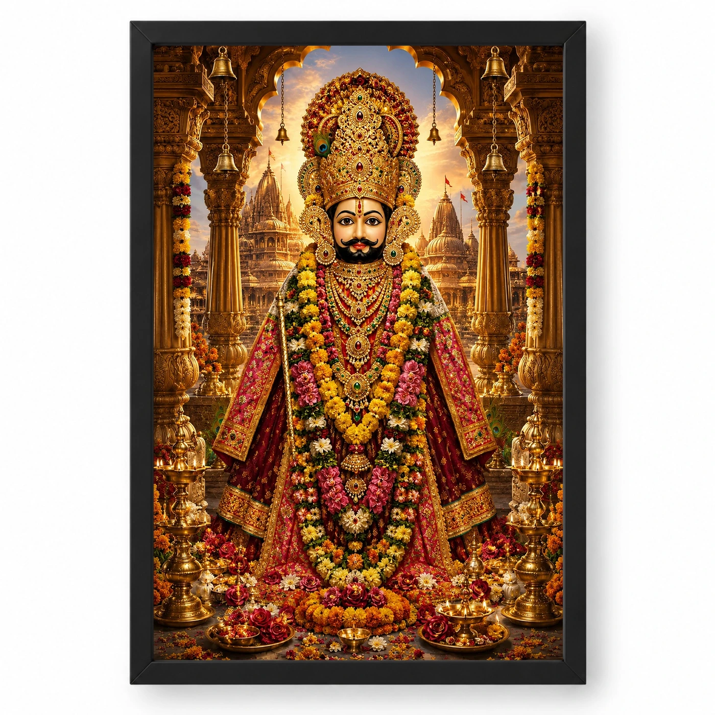 Khatu Shyam Heritage Temple Architecture Backdrop Photo Frame