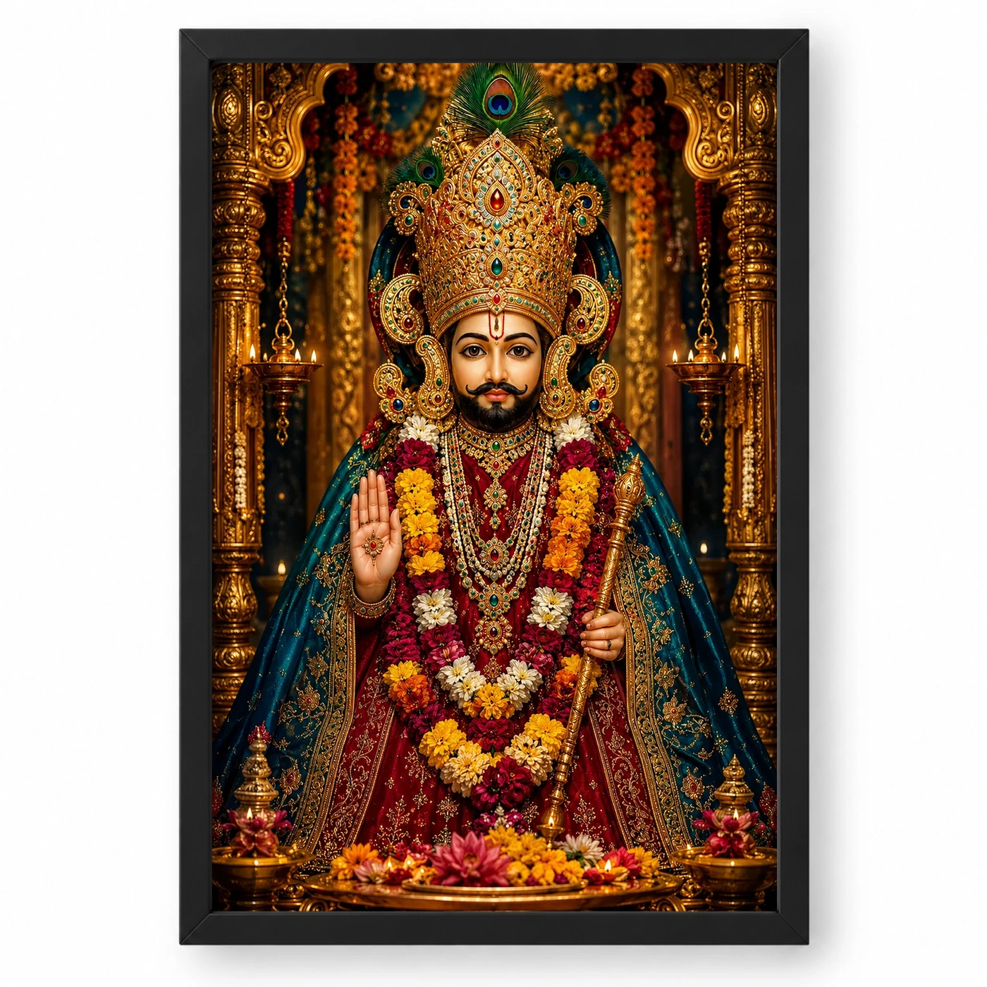 Khatu Shyam Royal Jewel-Toned Portrait Photo Frame