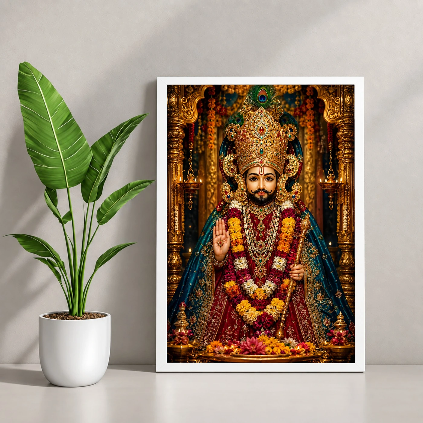 Khatu Shyam Royal Jewel-Toned Portrait Photo Frame, view 4