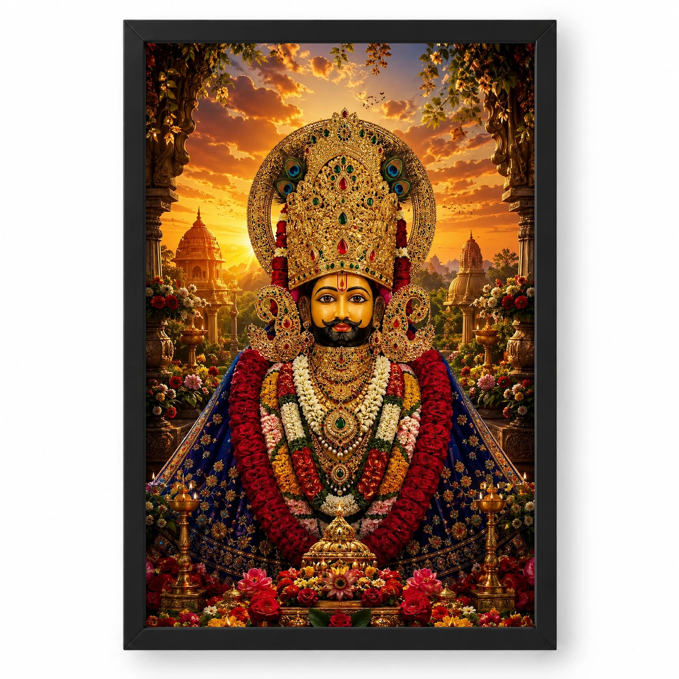 Khatu Shyam Serene Sunrise Blessing Photo Frame