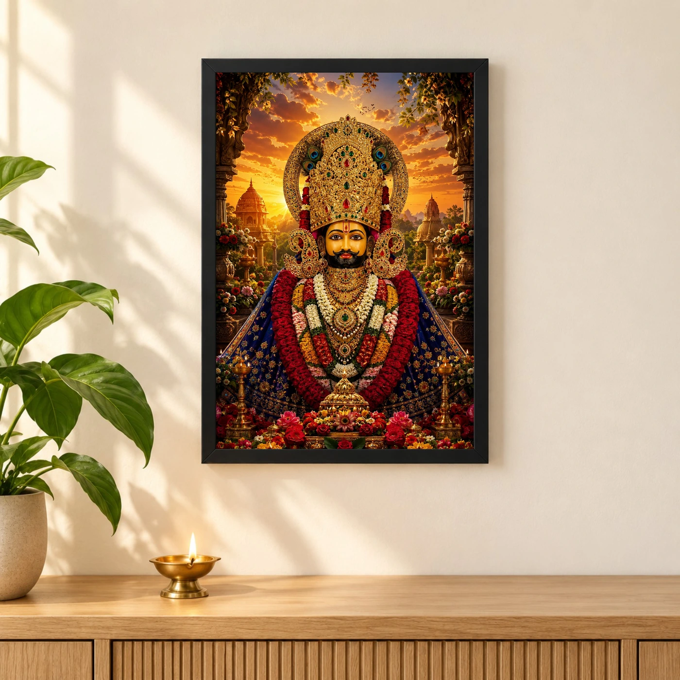 Khatu Shyam Serene Sunrise Blessing Photo Frame, view 3