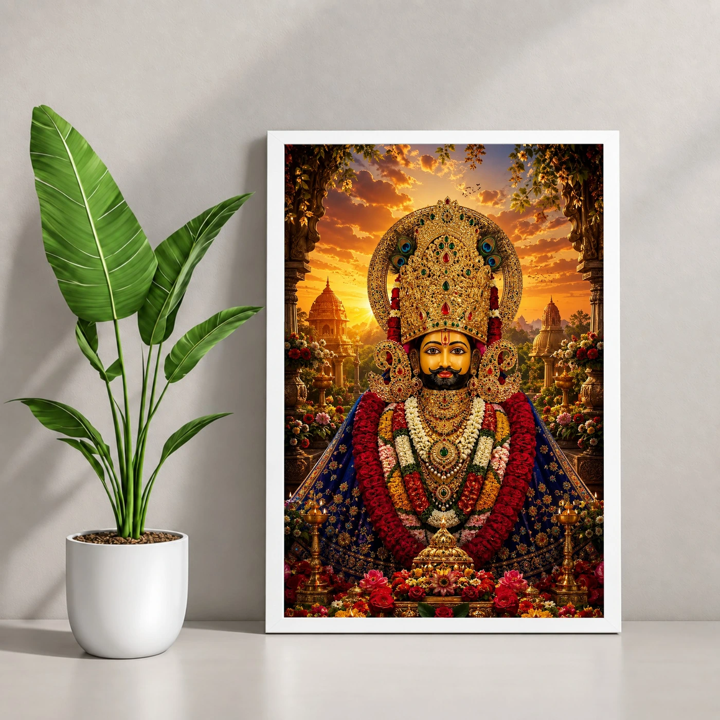 Khatu Shyam Serene Sunrise Blessing Photo Frame, view 4
