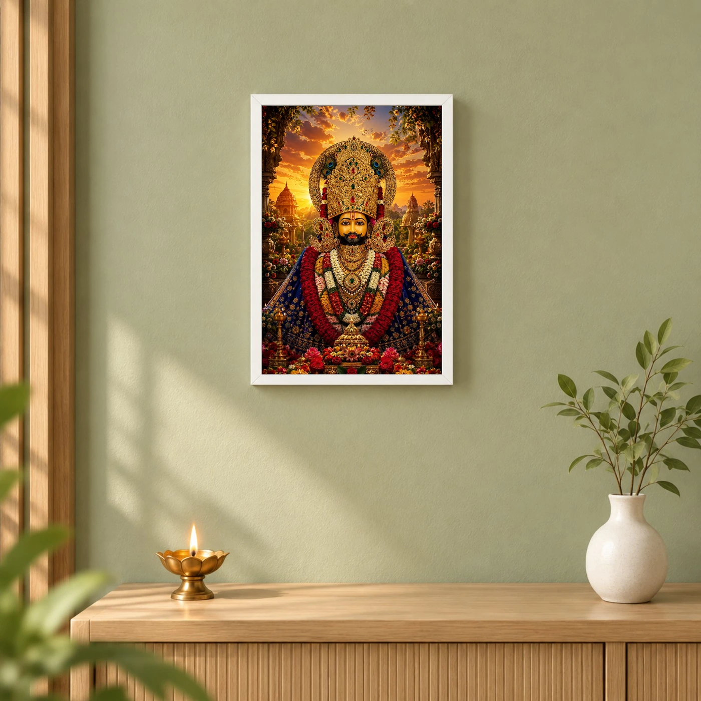 Khatu Shyam Serene Sunrise Blessing Photo Frame, view 6
