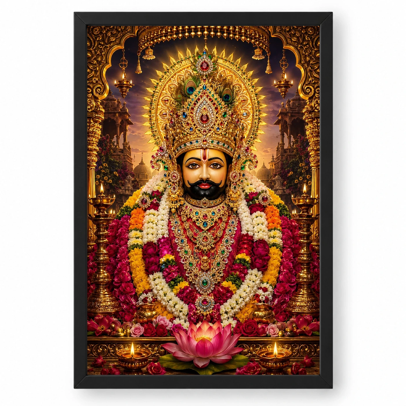 Khatu Shyam Vivid Premium Spiritual Poster Art Photo Frame