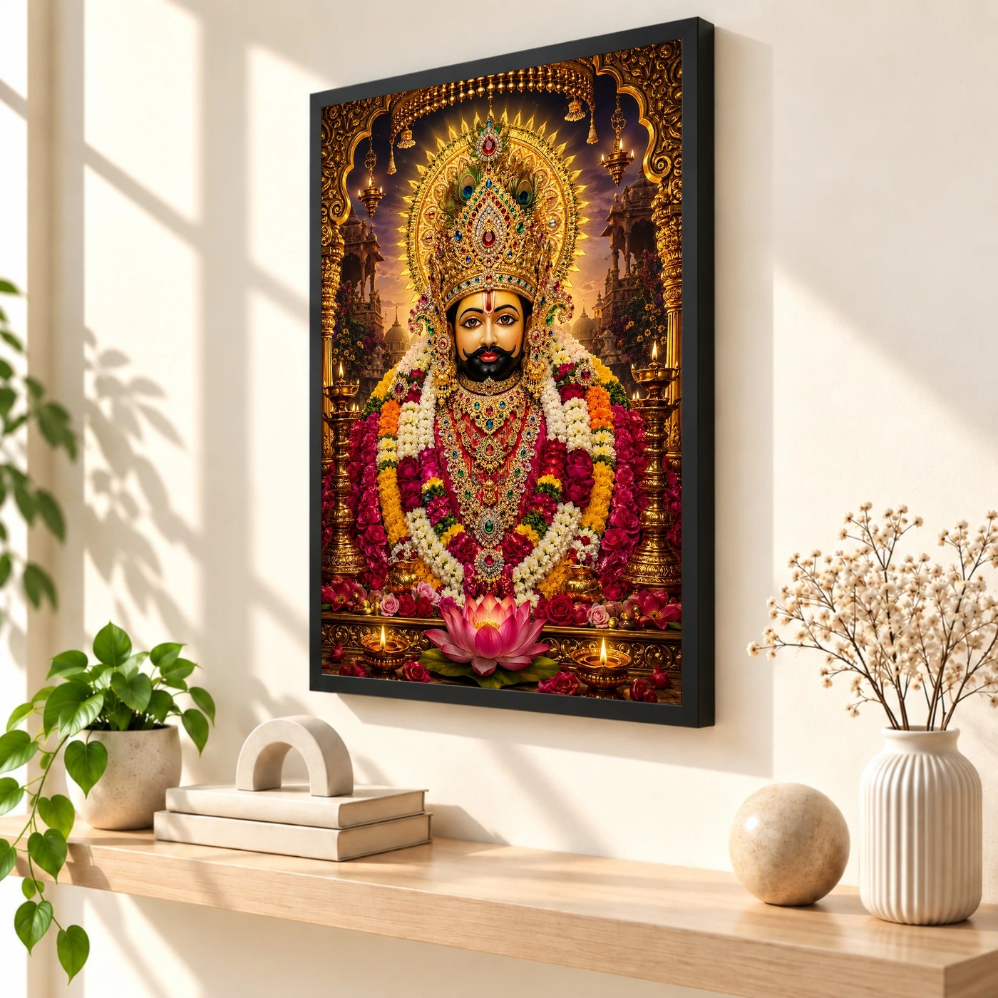 Khatu Shyam Vivid Premium Spiritual Poster Art Photo Frame, view 2