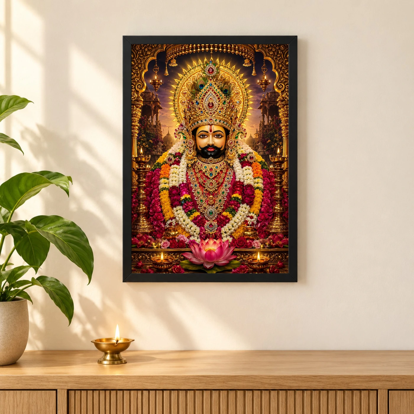 Khatu Shyam Vivid Premium Spiritual Poster Art Photo Frame, view 3
