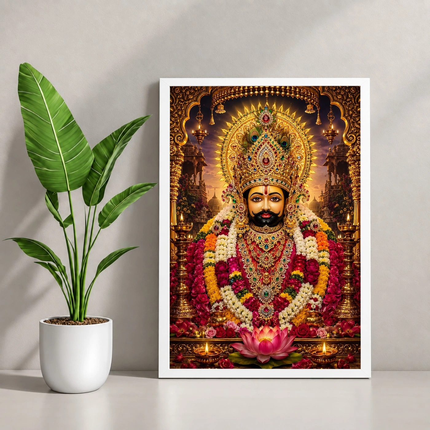 Khatu Shyam Vivid Premium Spiritual Poster Art Photo Frame, view 4