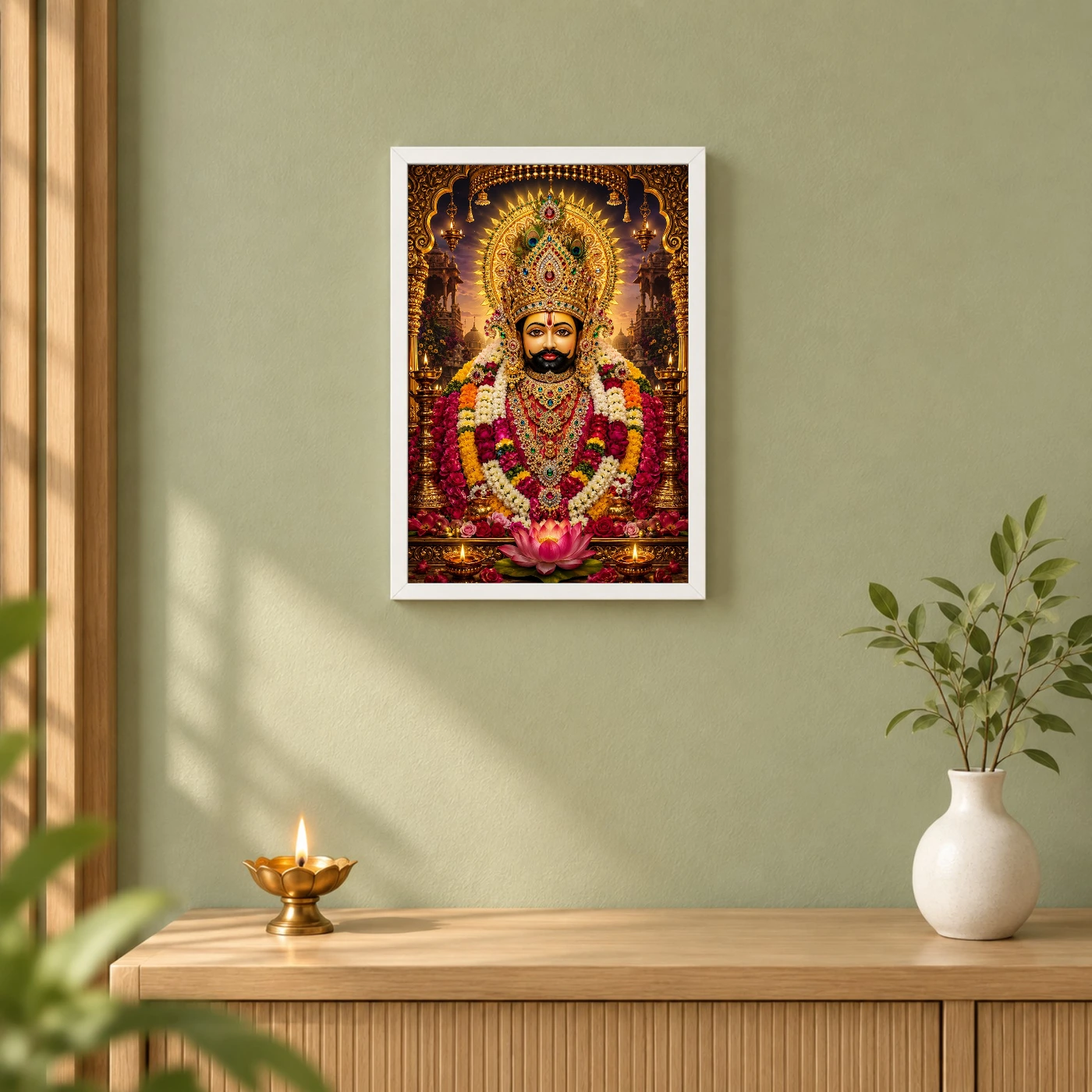 Khatu Shyam Vivid Premium Spiritual Poster Art Photo Frame, view 6