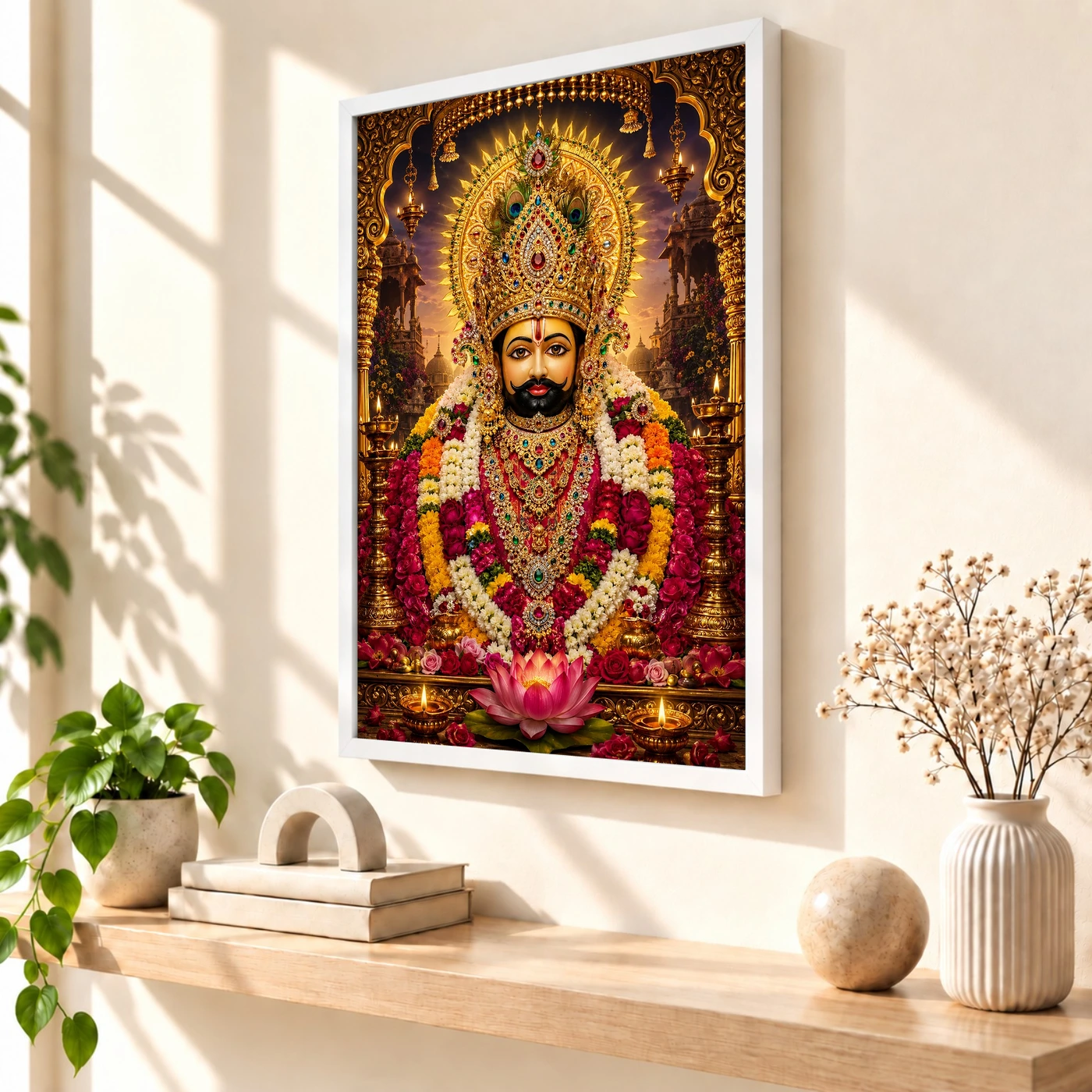 Khatu Shyam Vivid Premium Spiritual Poster Art Photo Frame, view 7