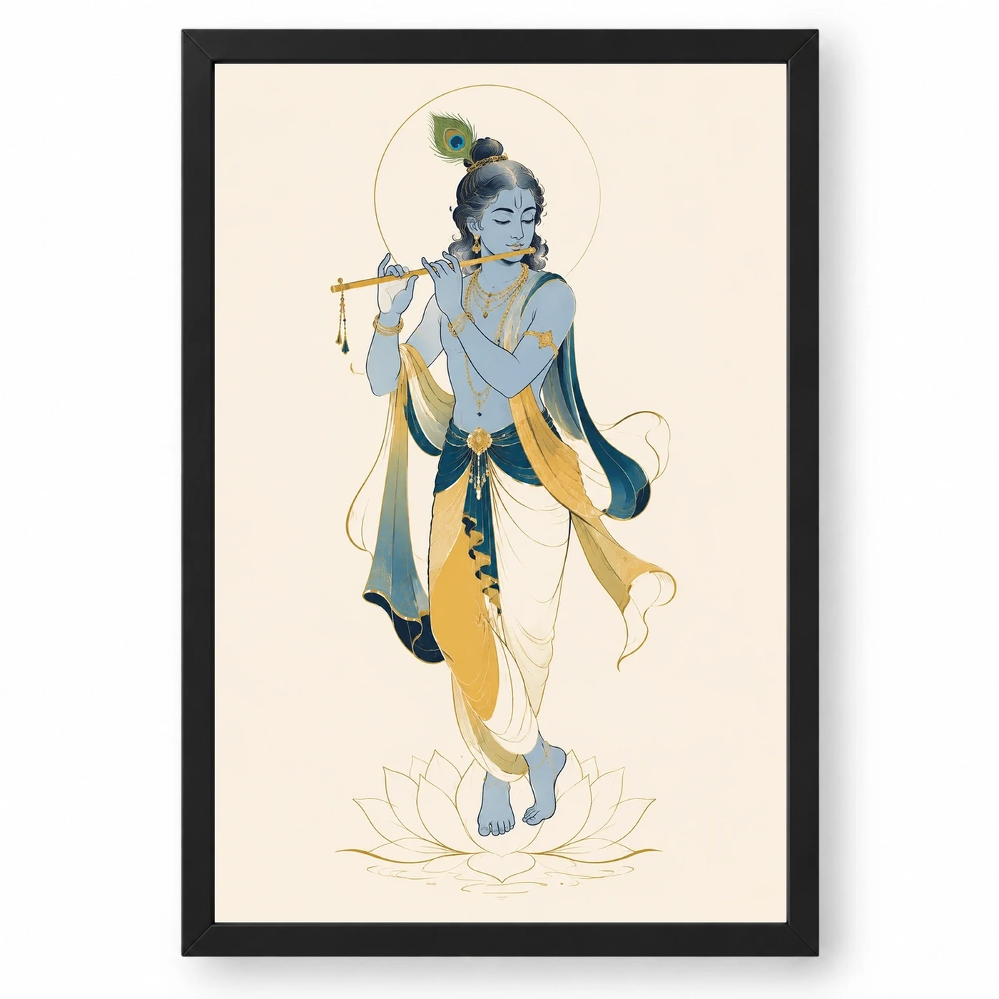 Krishna — Modern Minimalist Ivory Frame