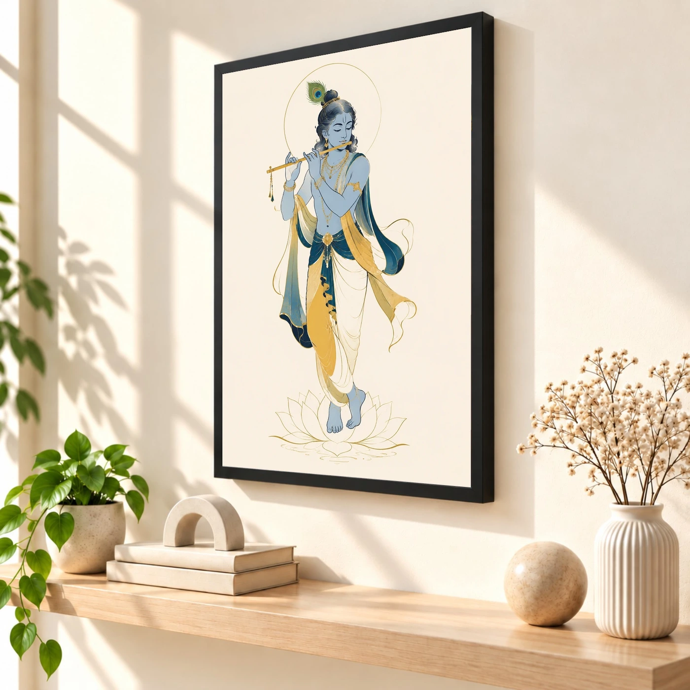 Krishna — Modern Minimalist Ivory Frame, view 2
