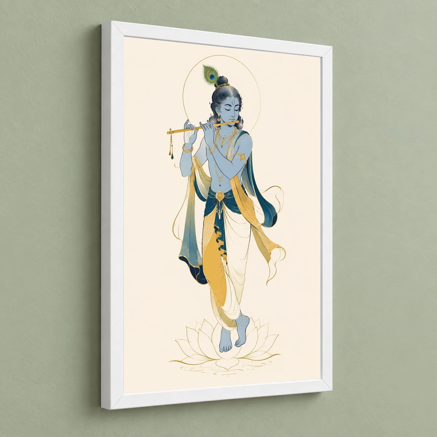 Krishna — Modern Minimalist Ivory Frame, view 5
