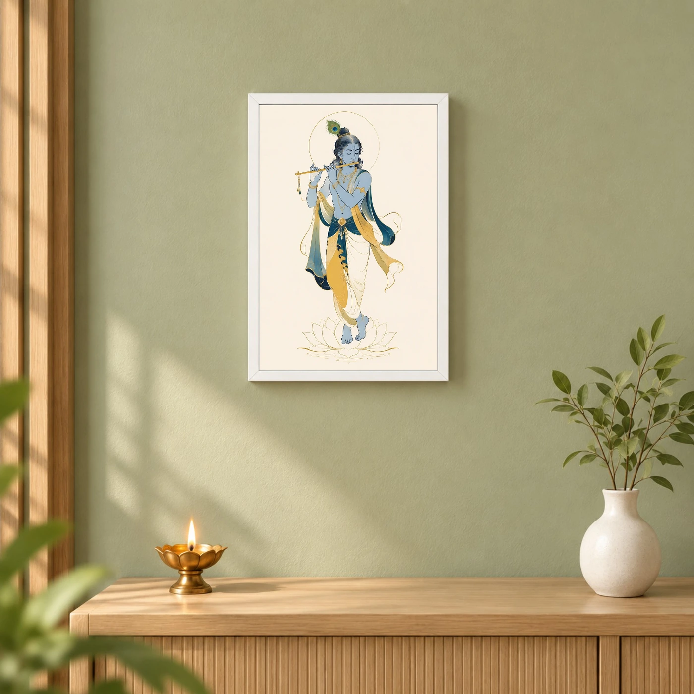 Krishna — Modern Minimalist Ivory Frame, view 6