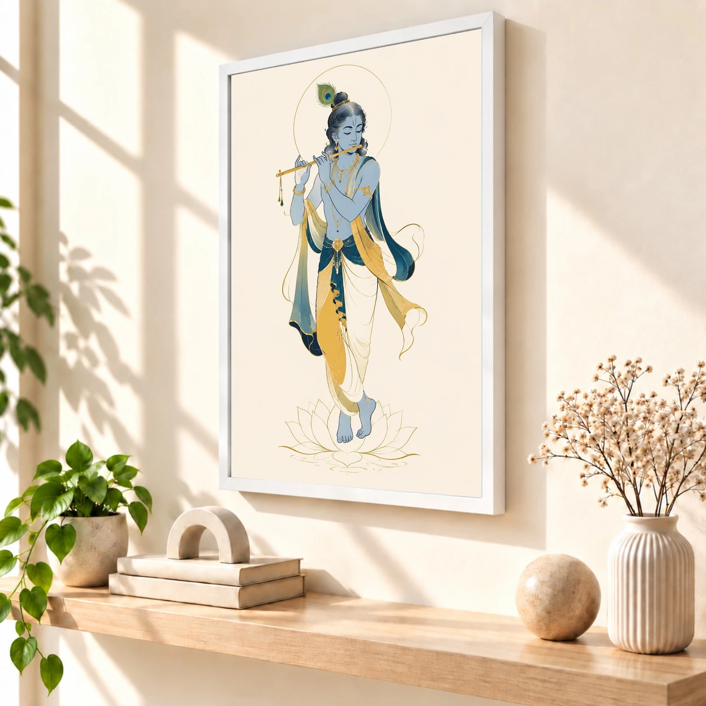 Krishna — Modern Minimalist Ivory Frame, view 7