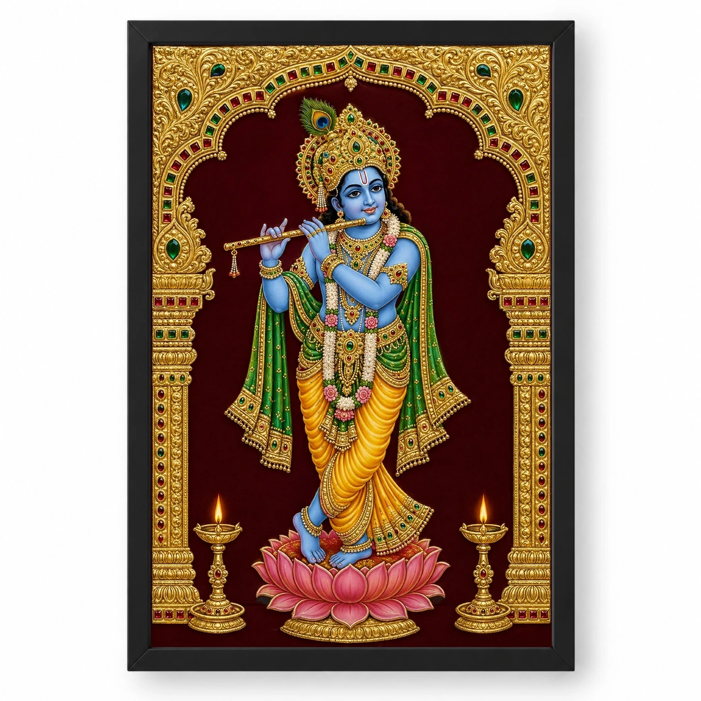 Krishna — Tanjore Gold Traditional Art Frame