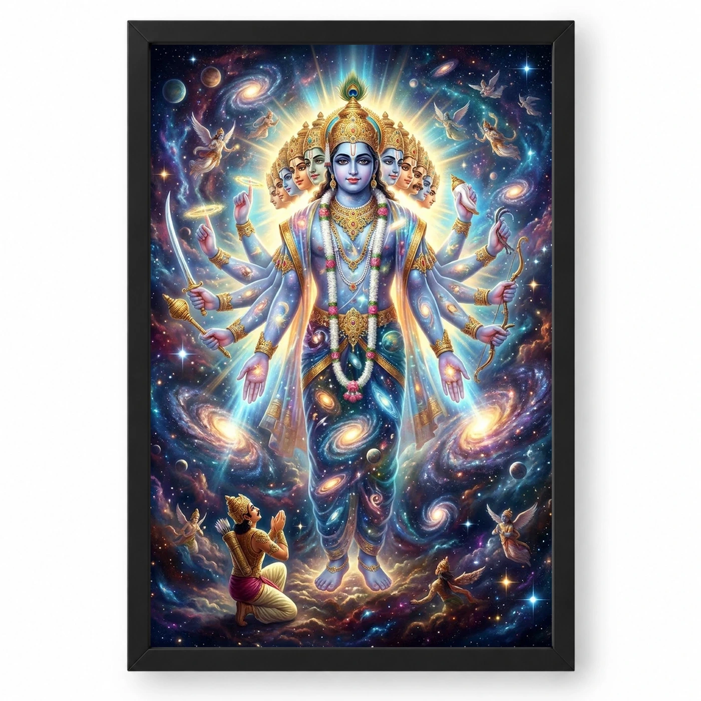 Krishna Vishwaroop Cosmic Form Universe Epic Spiritual Art Photo Frame