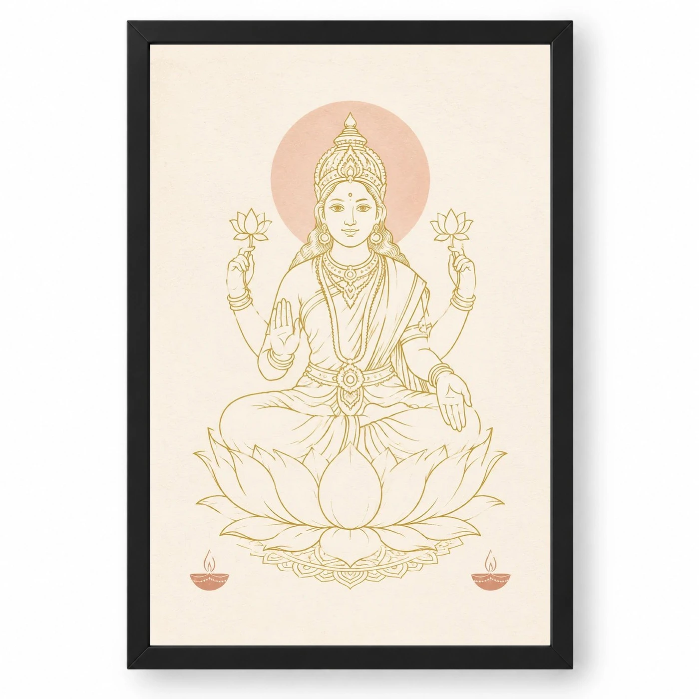 Lakshmi Devi — Modern Minimalist Line Art Frame