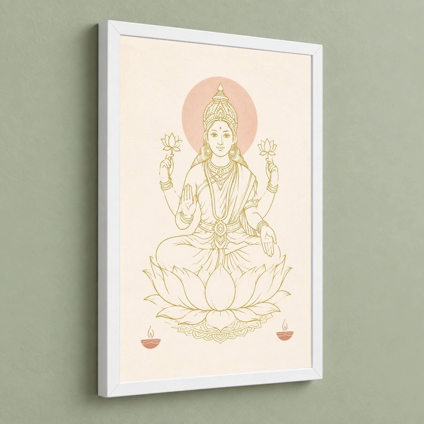 Lakshmi Devi — Modern Minimalist Line Art Frame, view 5