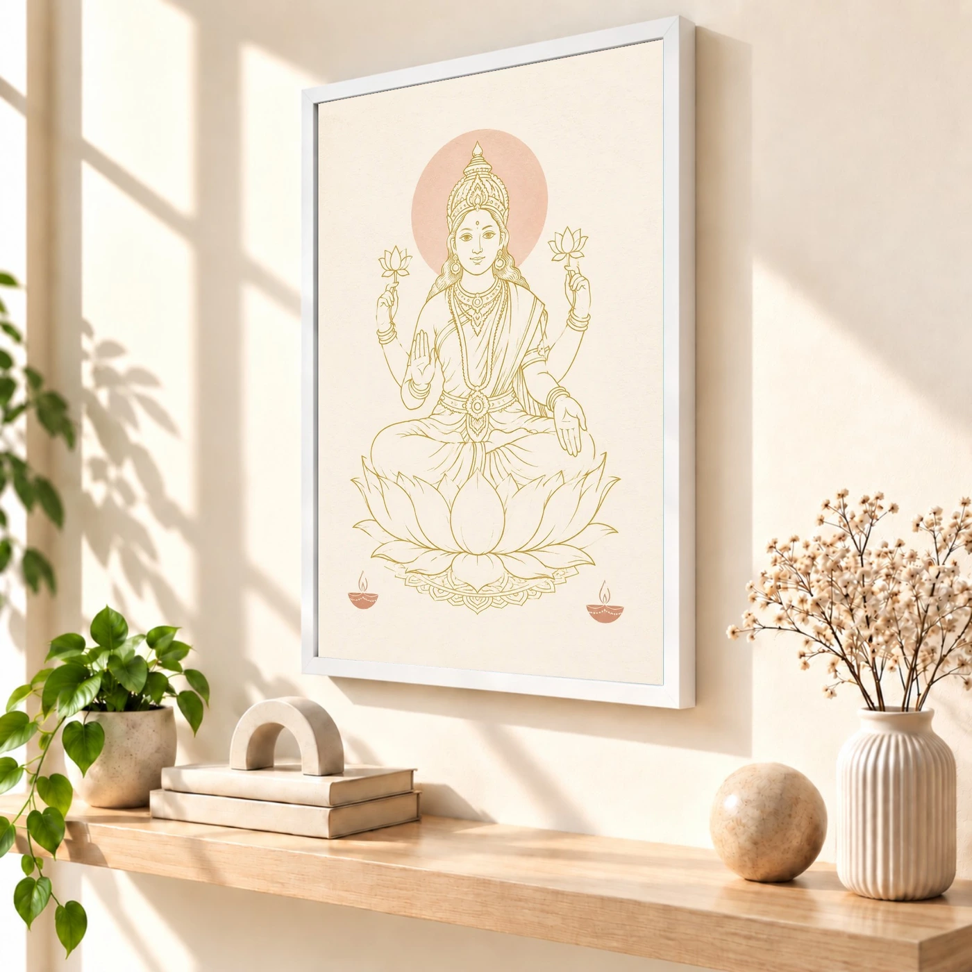 Lakshmi Devi — Modern Minimalist Line Art Frame, view 7