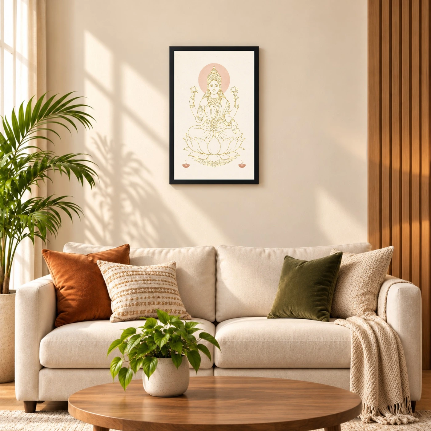 Lakshmi Devi — Modern Minimalist Line Art Frame, view 8