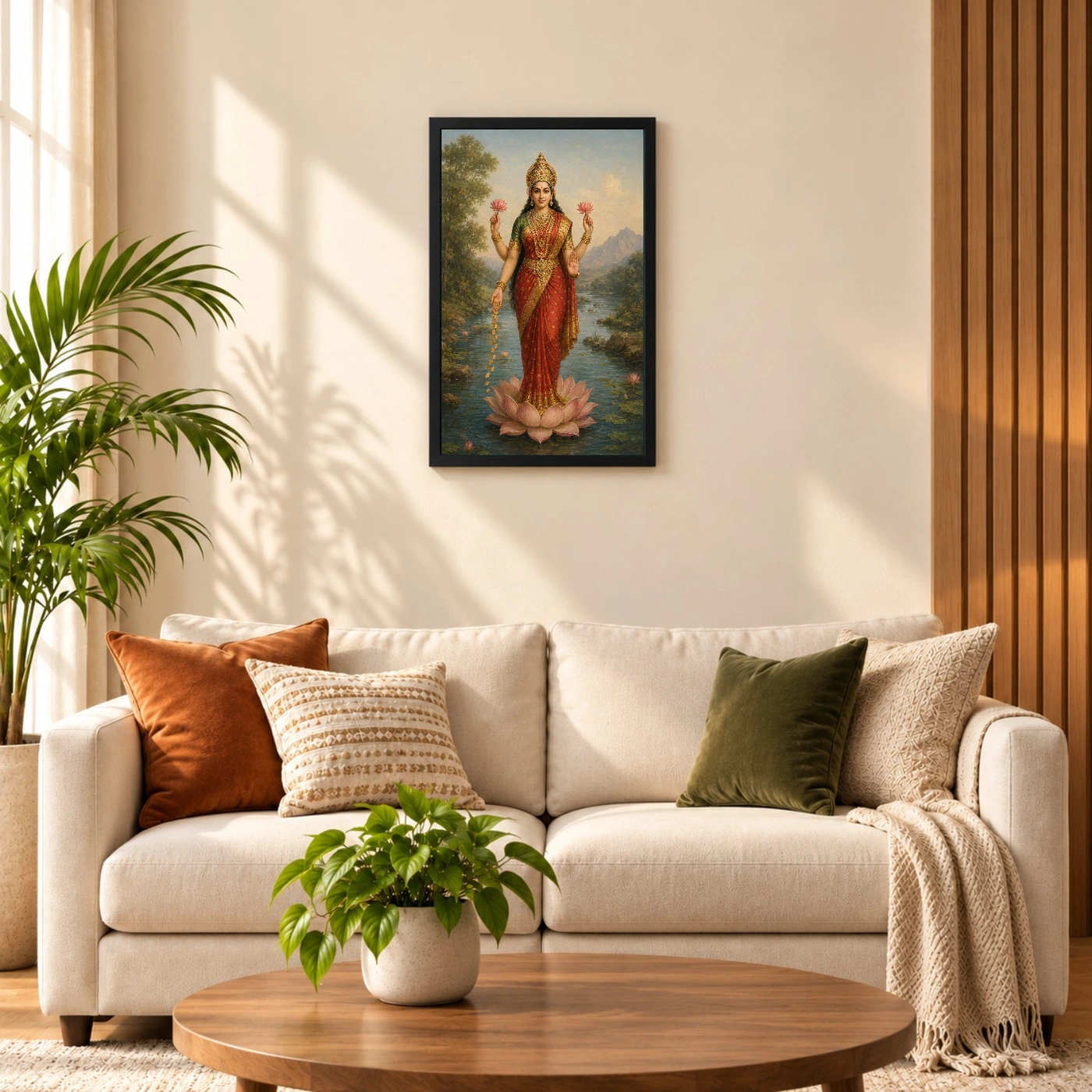 Lakshmi Devi — Raja Ravi Varma Style Portrait Frame, view 8