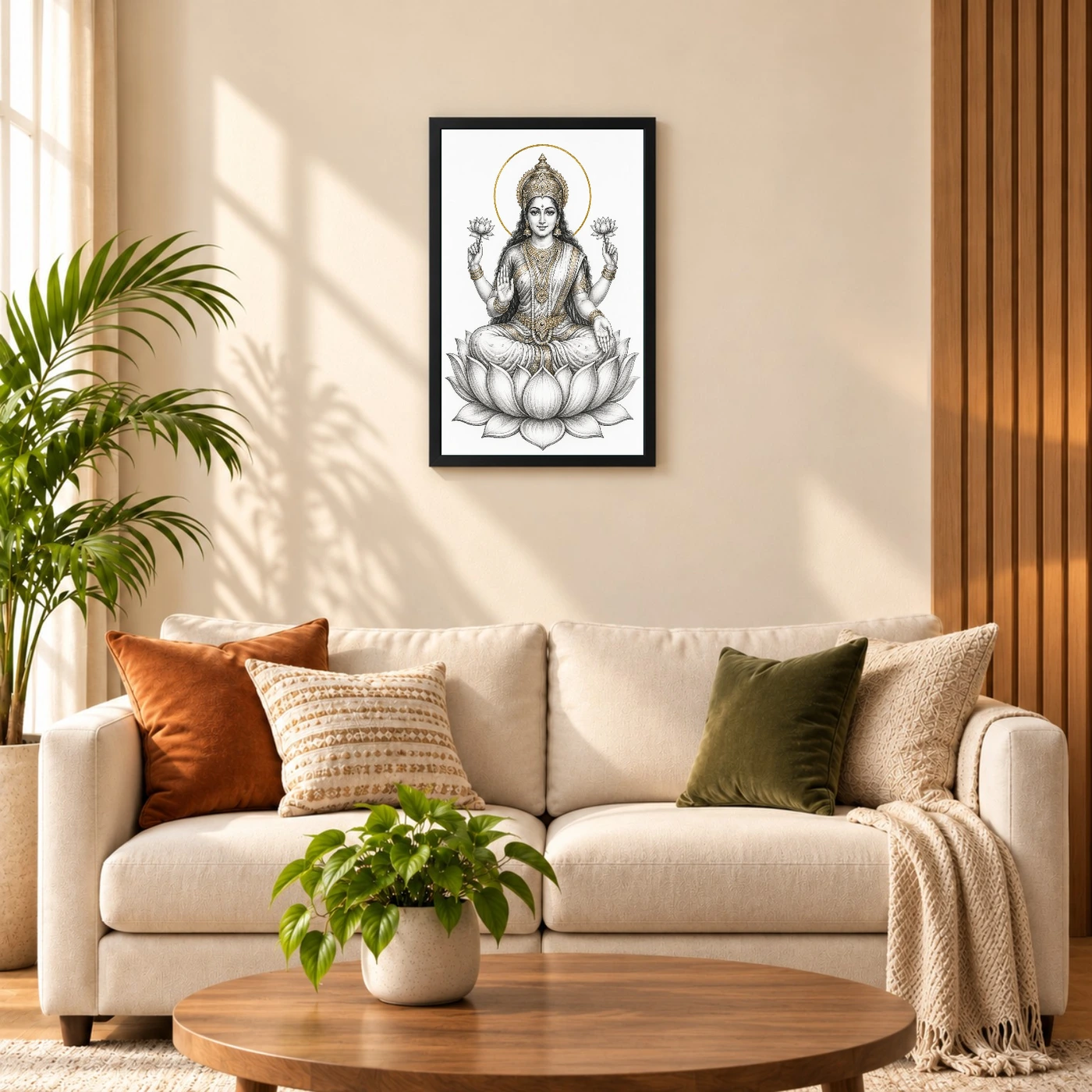 Lakshmi Mata — Monochrome Sketch Art Frame, view 8