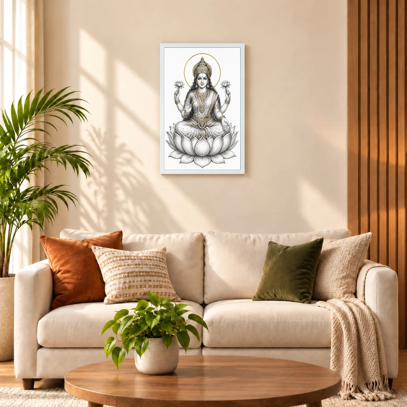 Lakshmi Mata — Monochrome Sketch Art Frame, view 9