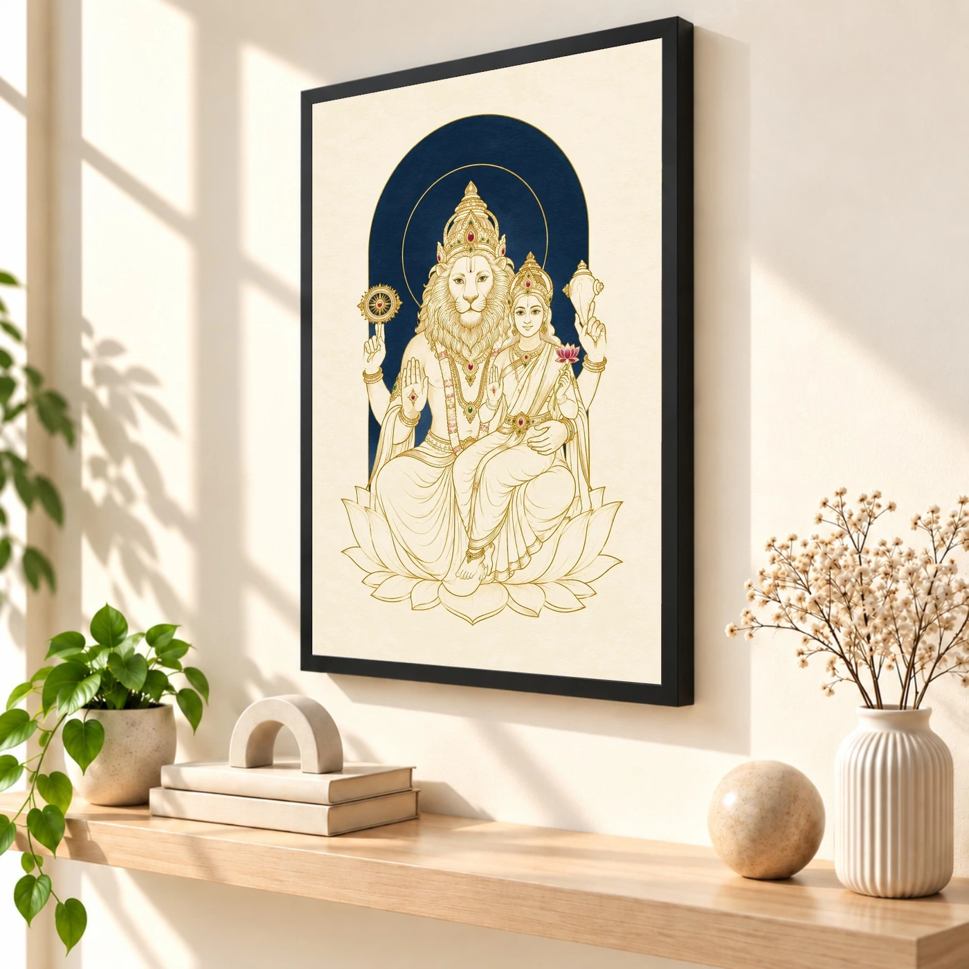 Lakshmi Narasimha — Modern Minimalist Frame, view 2