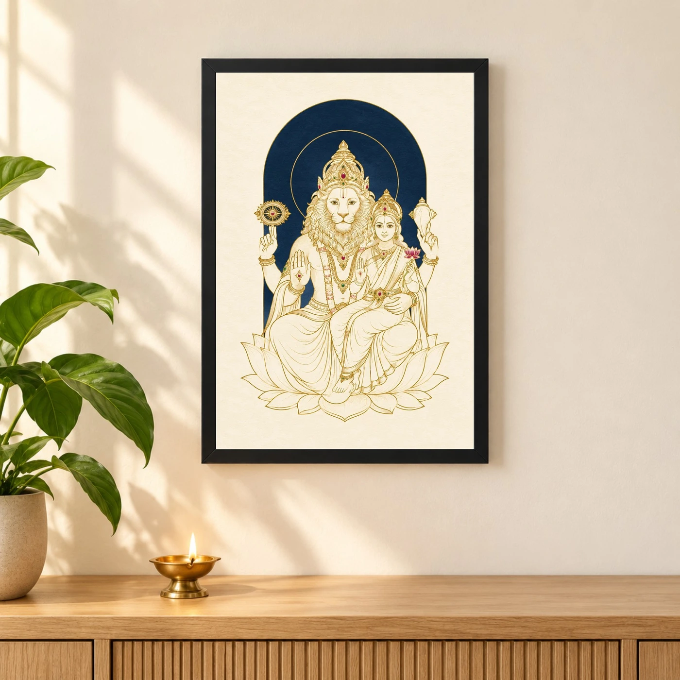 Lakshmi Narasimha — Modern Minimalist Frame, view 3