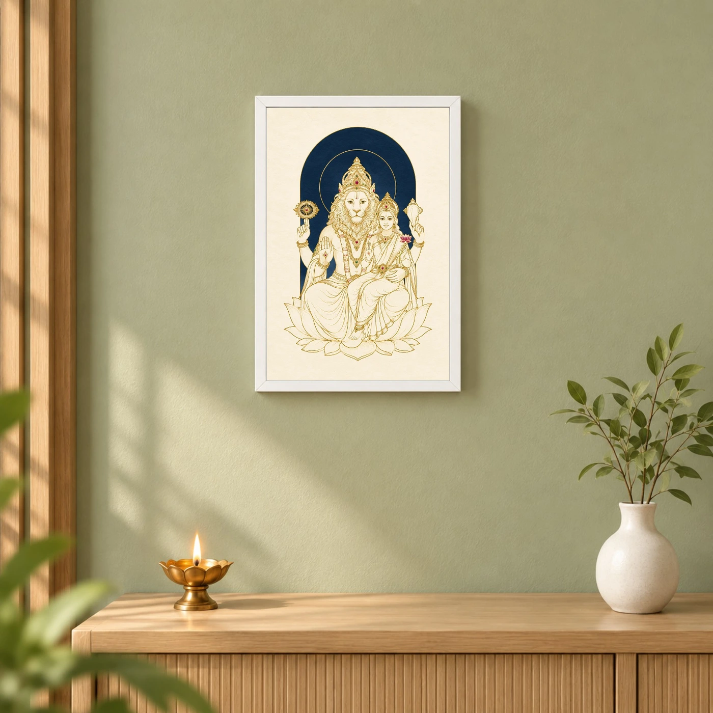 Lakshmi Narasimha — Modern Minimalist Frame, view 6