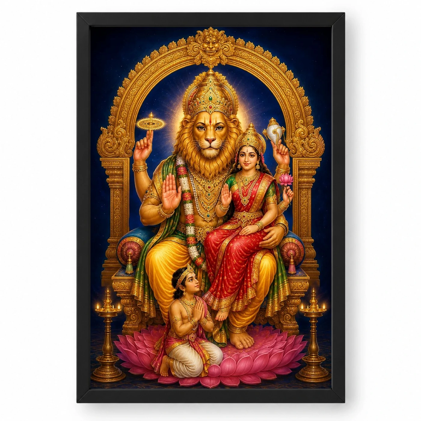 Lakshmi Narasimha — Protector's Blessing Frame