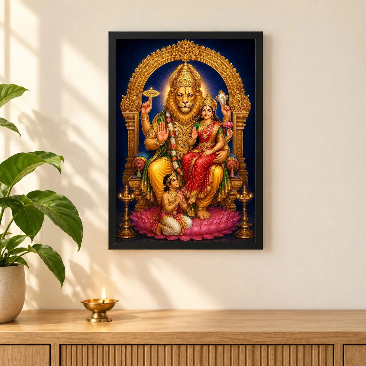 Lakshmi Narasimha — Protector's Blessing Frame, view 3