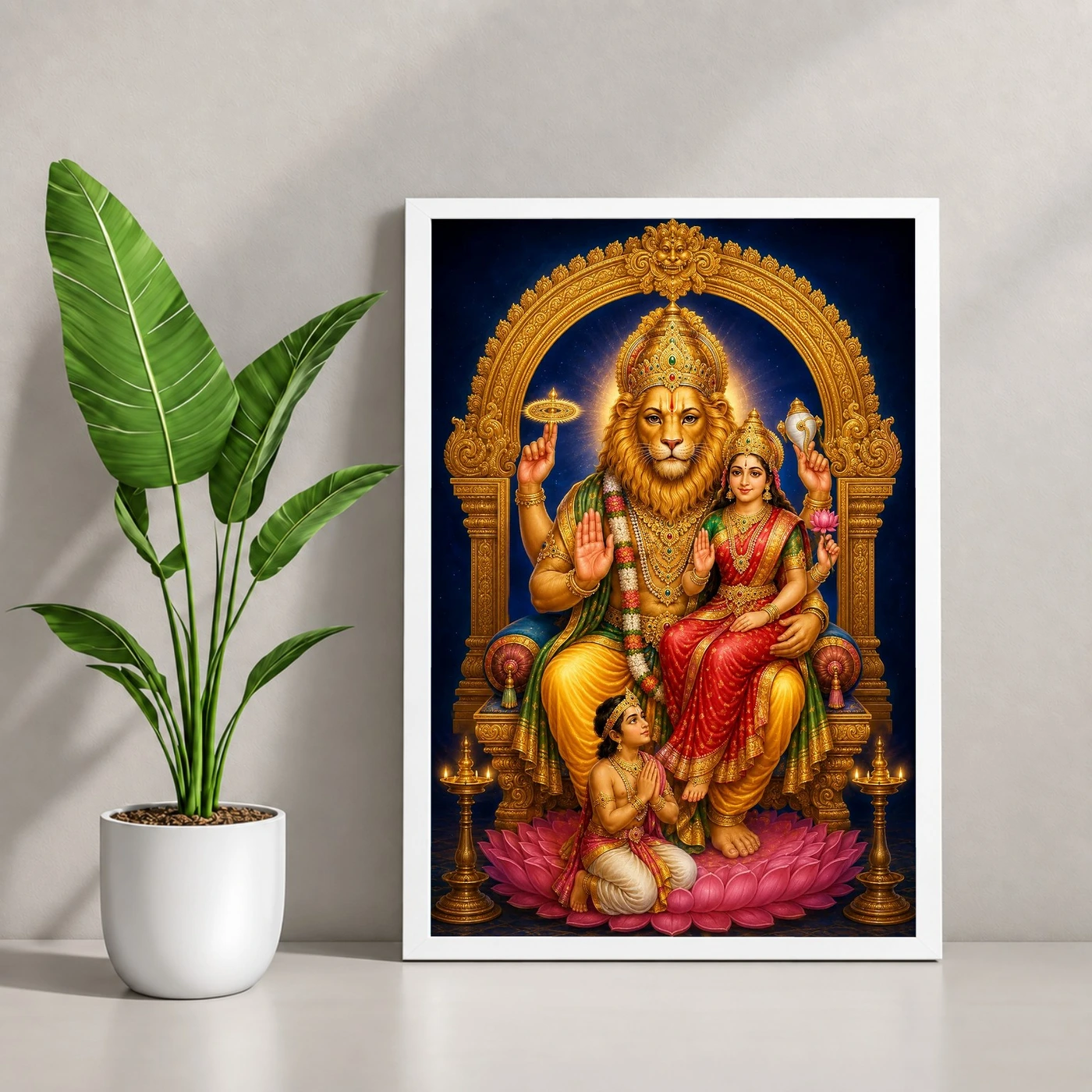 Lakshmi Narasimha — Protector's Blessing Frame, view 4
