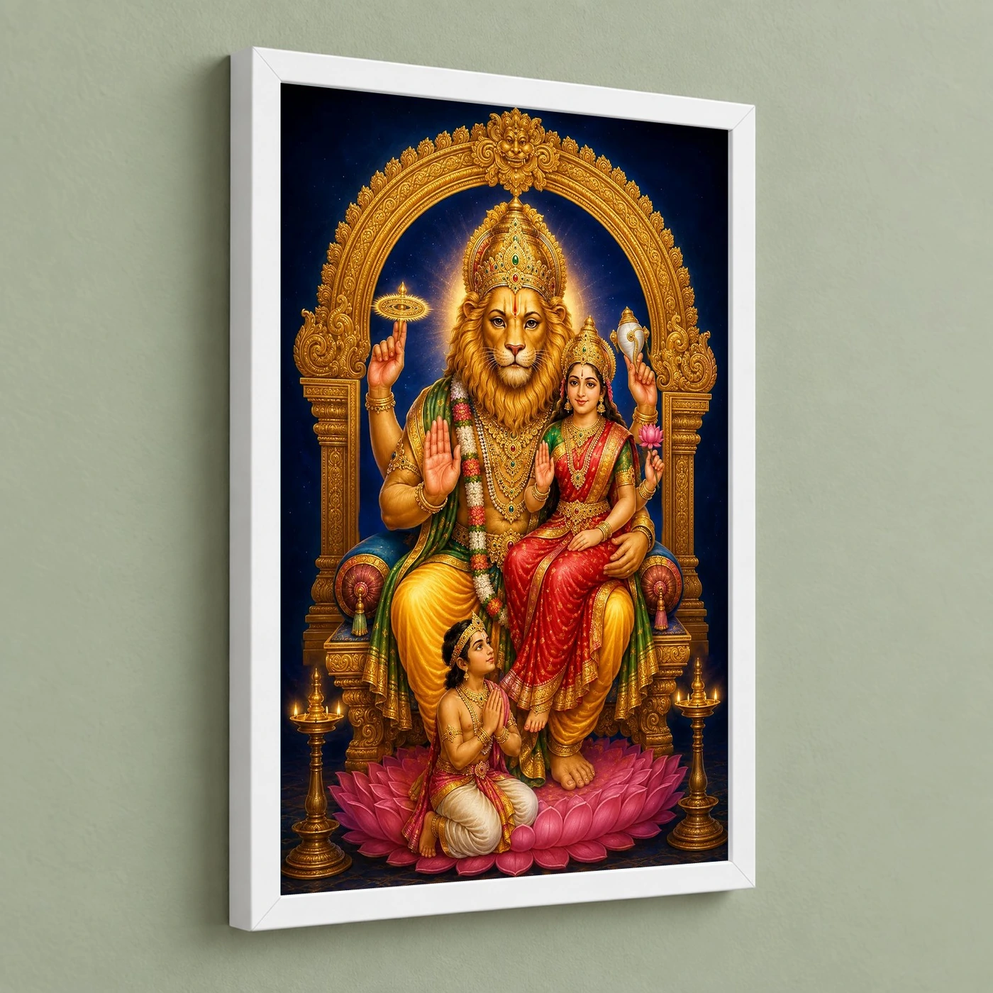 Lakshmi Narasimha — Protector's Blessing Frame, view 5