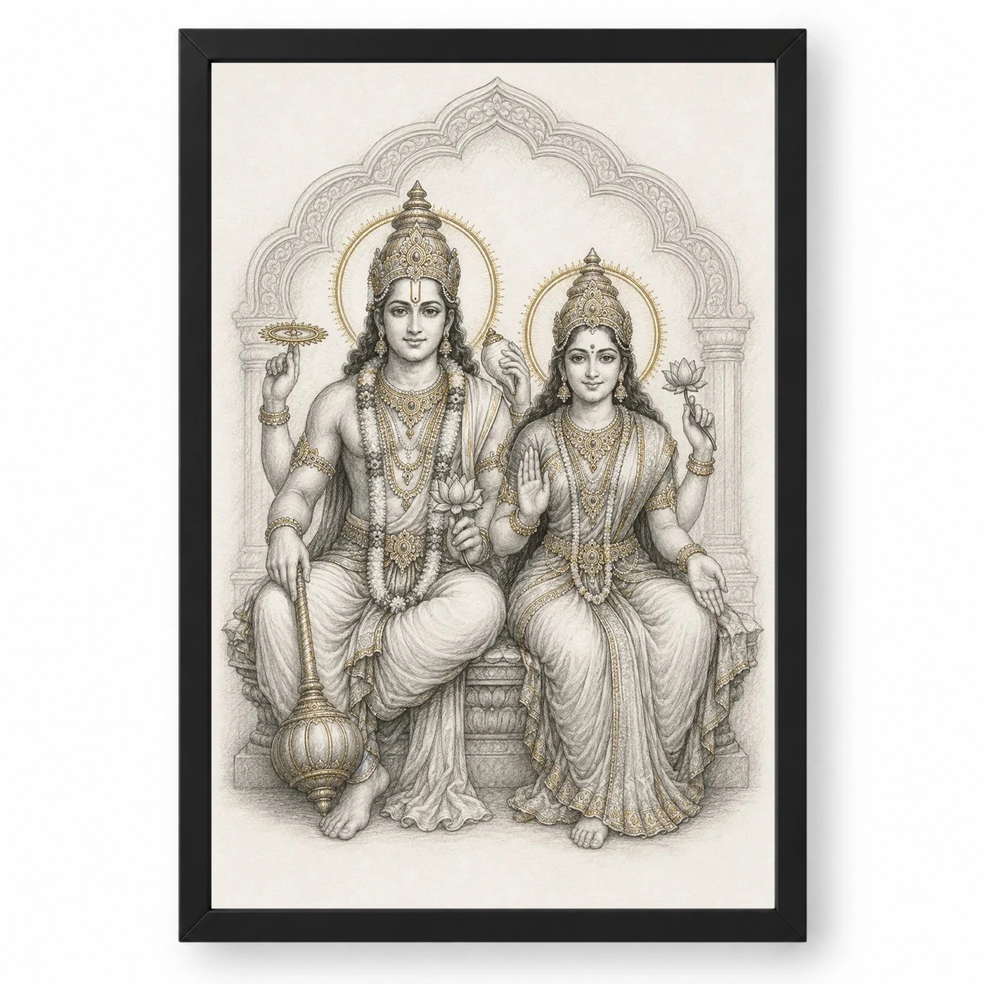 Lakshmi Narayan — Monochrome Sketch Frame