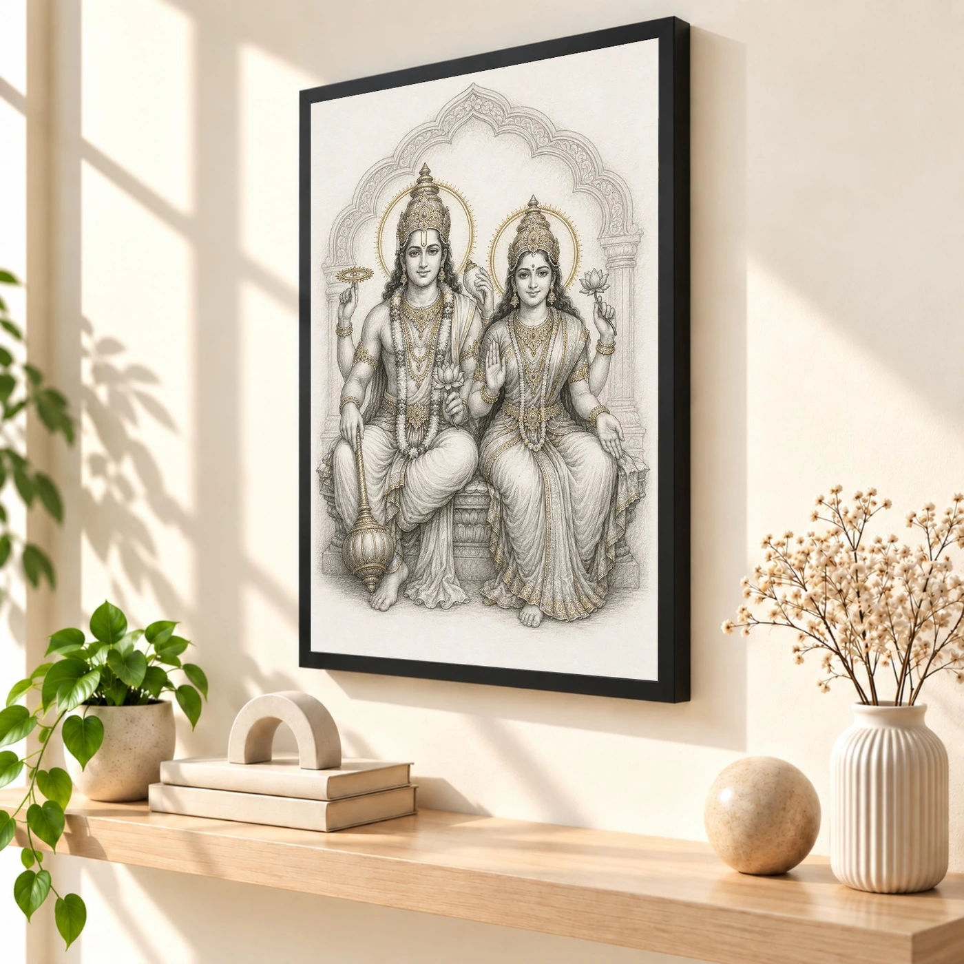 Lakshmi Narayan — Monochrome Sketch Frame, view 2