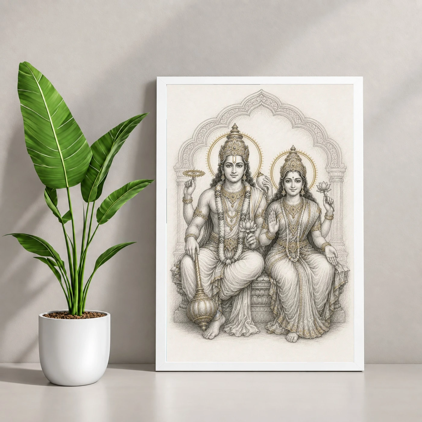 Lakshmi Narayan — Monochrome Sketch Frame, view 4