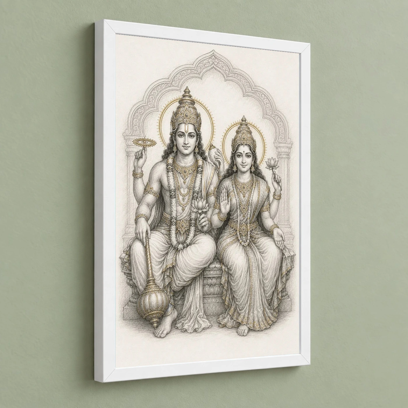 Lakshmi Narayan — Monochrome Sketch Frame, view 5