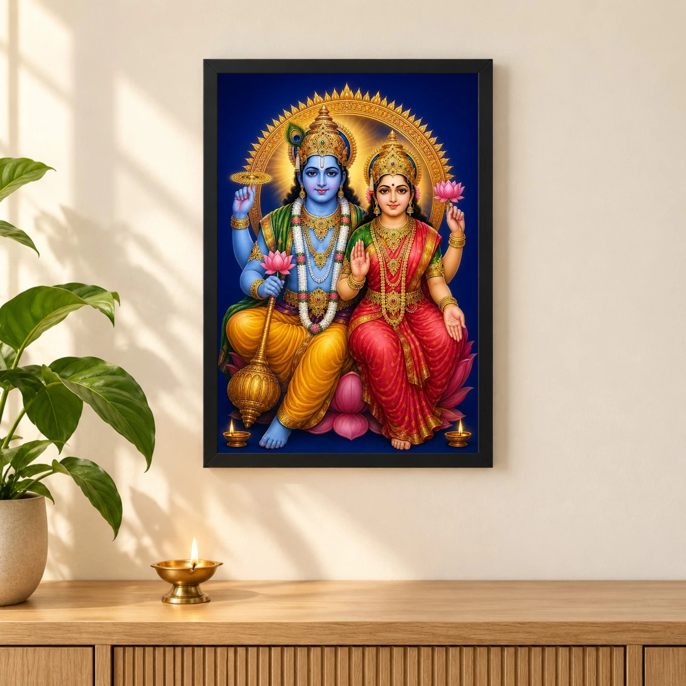 Lakshmi Narayan — Pooja Mandir Small Frame, view 3