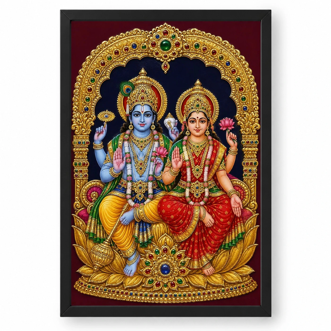 Lakshmi Narayan — Tanjore Traditional Art Frame