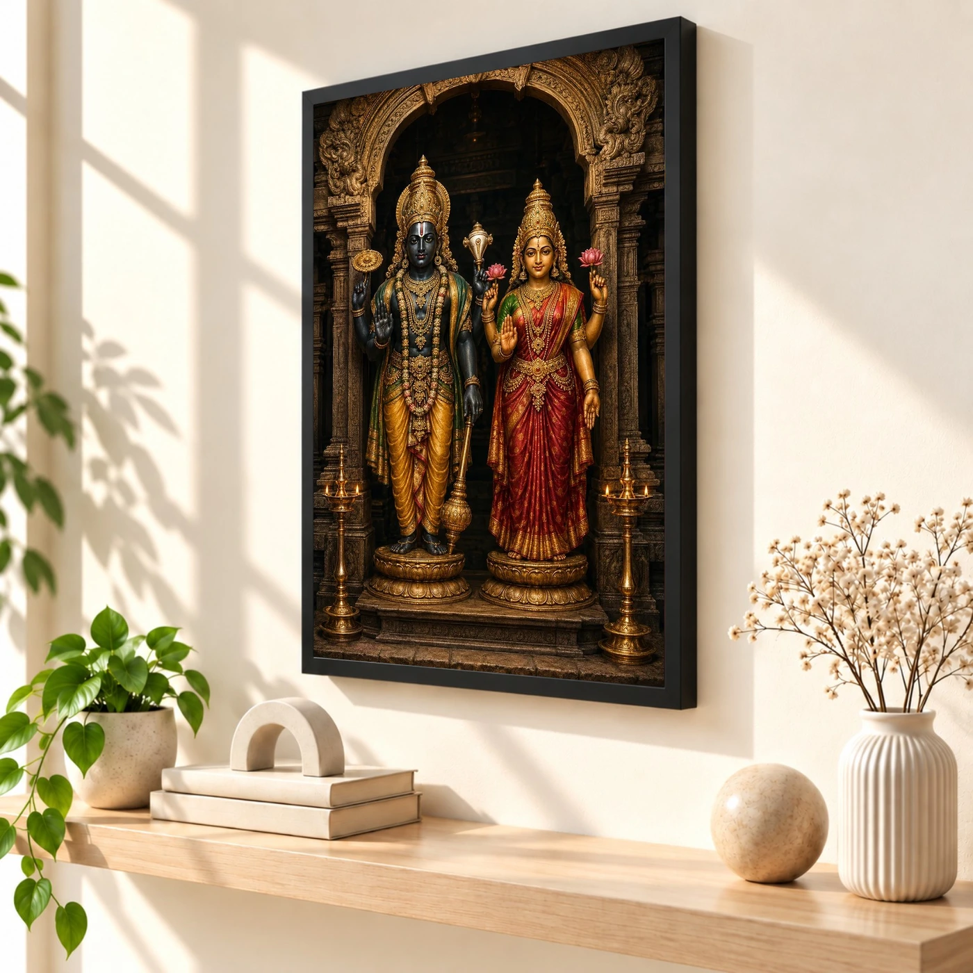 Lakshmi Narayan — Traditional Temple Style Frame, view 2