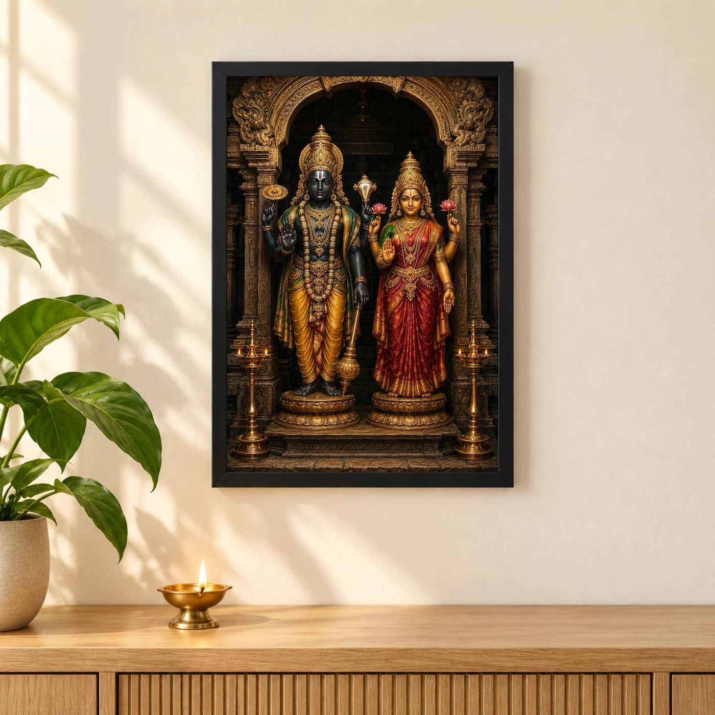 Lakshmi Narayan — Traditional Temple Style Frame, view 3