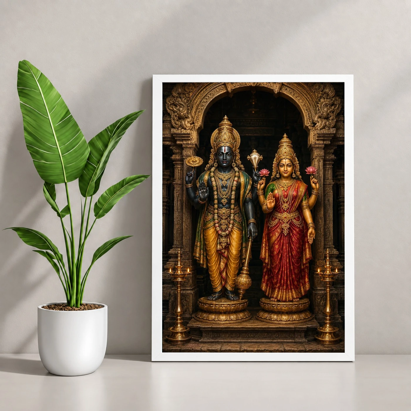 Lakshmi Narayan — Traditional Temple Style Frame, view 4