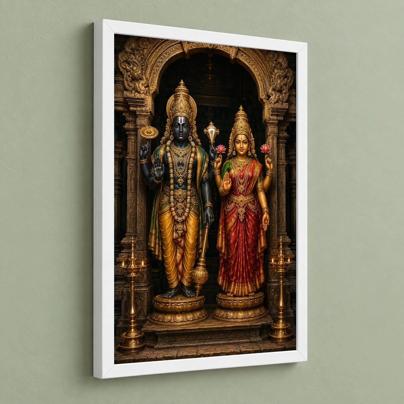 Lakshmi Narayan — Traditional Temple Style Frame, view 5