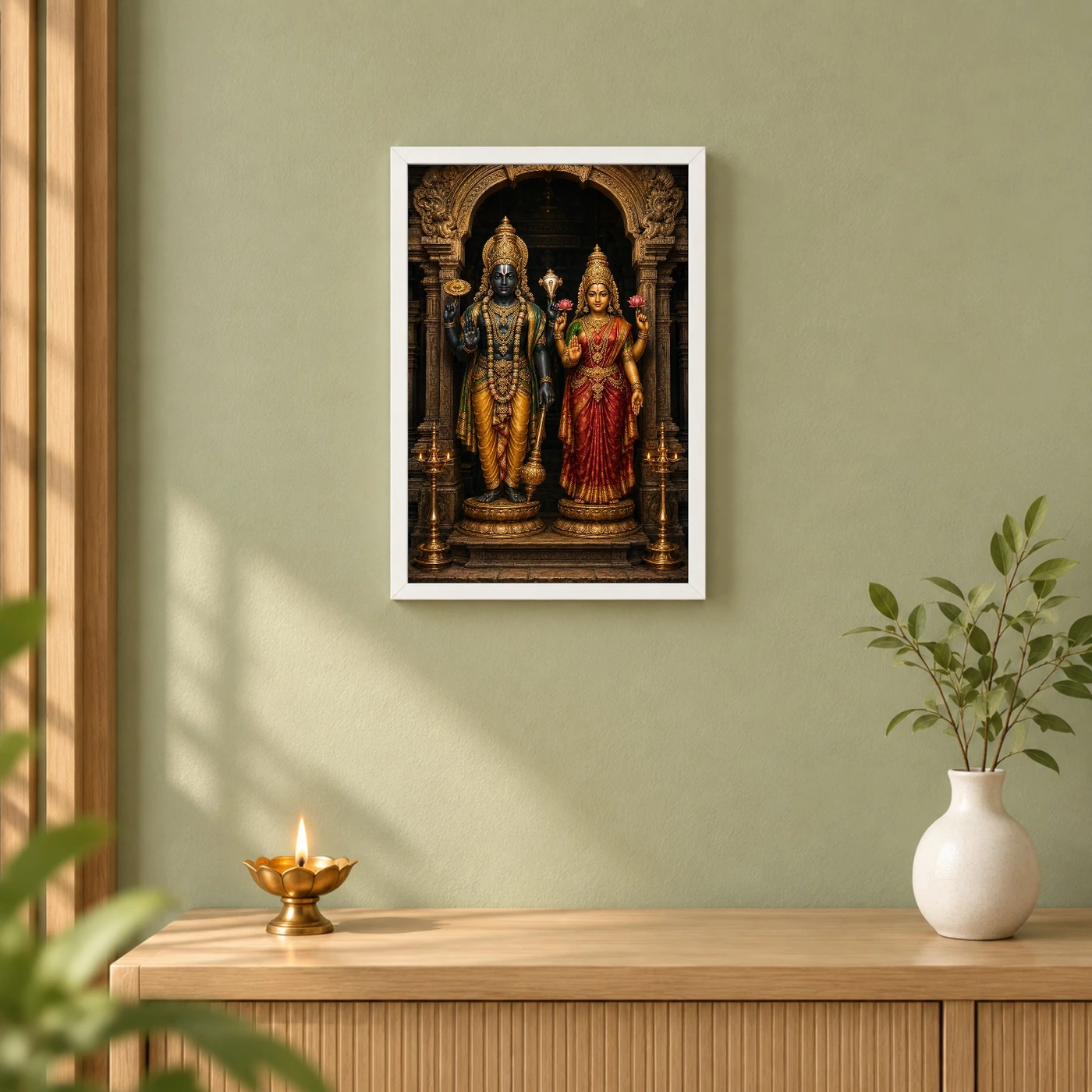 Lakshmi Narayan — Traditional Temple Style Frame, view 6