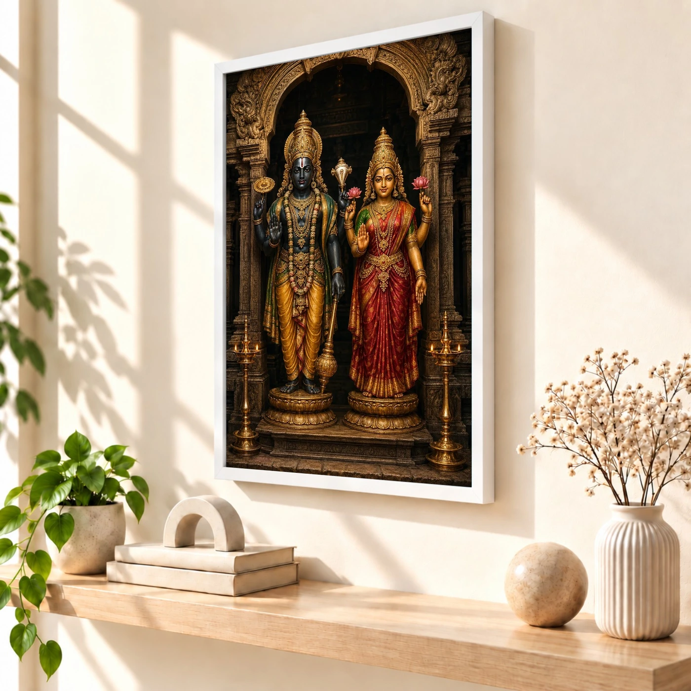 Lakshmi Narayan — Traditional Temple Style Frame, view 7