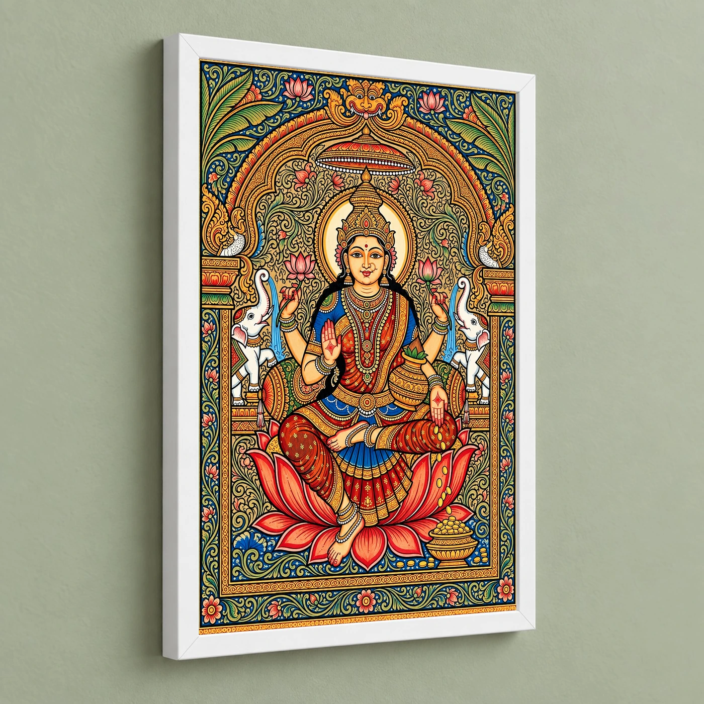 Lakshmi Pattachitra Odisha Traditional Folk Art Photo Frame, view 5