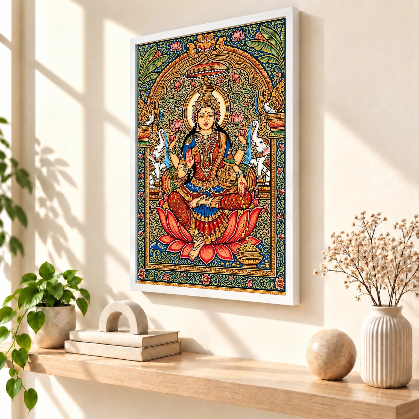 Lakshmi Pattachitra Odisha Traditional Folk Art Photo Frame, view 7