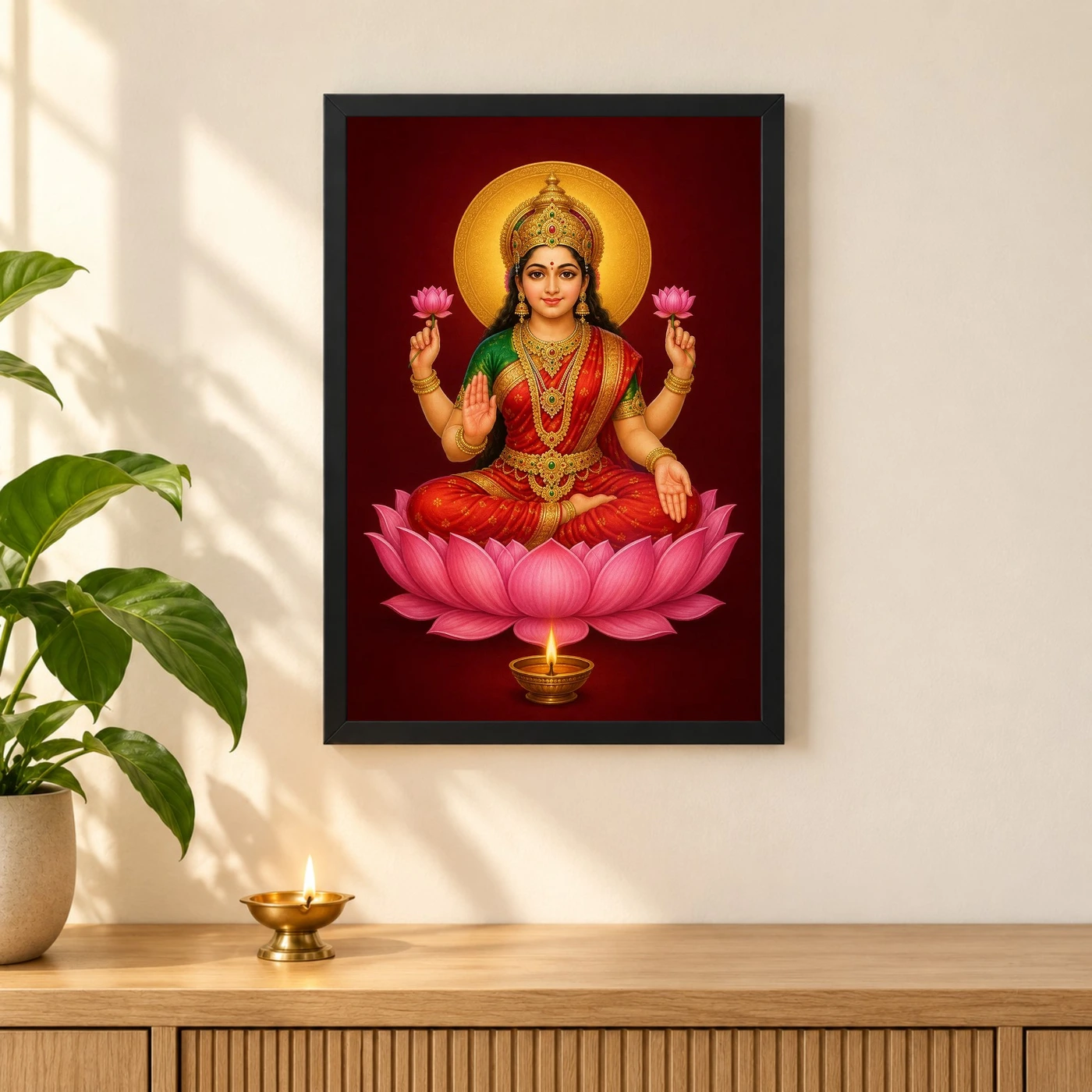 Lakshmi — Pooja Mandir Small Frame, view 3