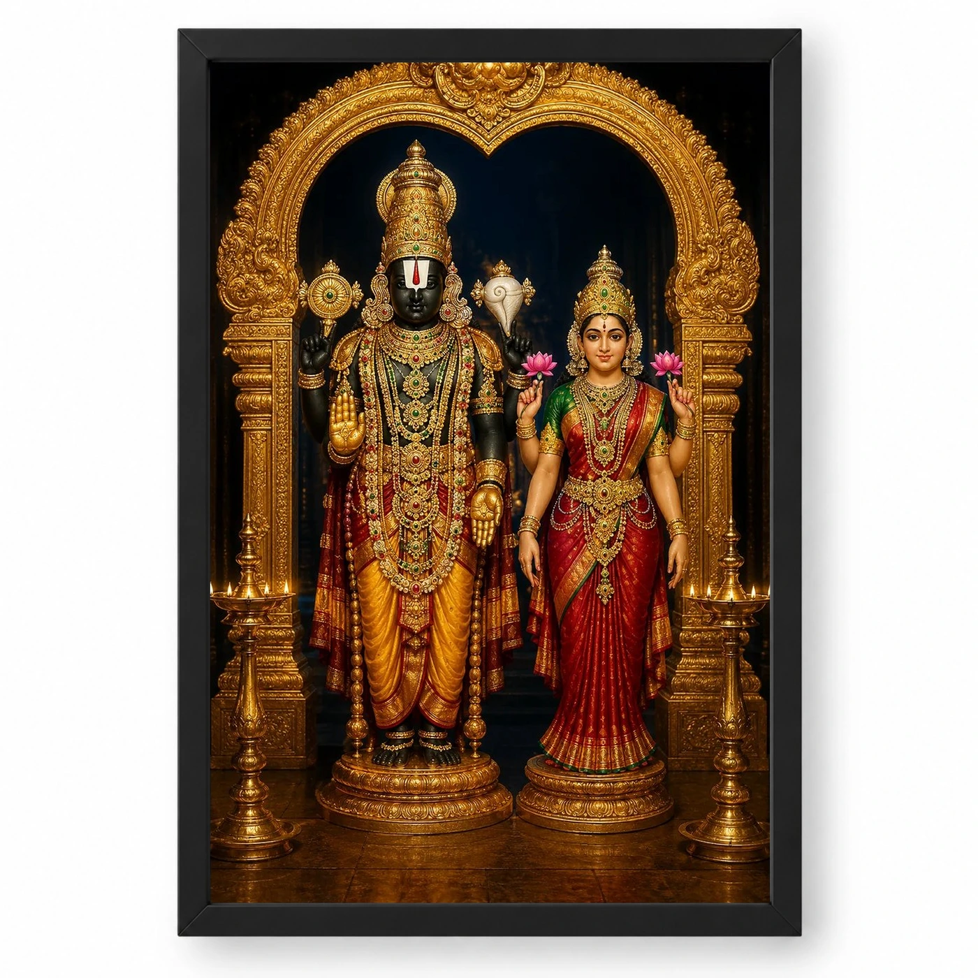 Lakshmi Venkateshwara — Tirupati Balaji Blessings Frame